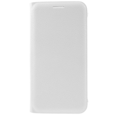 Samsung Galaxy J1 Ace (J110) baltas odinis atverčiamas Smart Wallet dėklas - piniginė / Priedai.lt