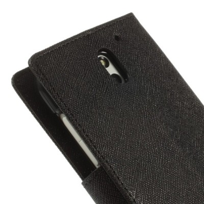 HTC Desire 610 Mercury atvērams melns maciņš (maks) / Vacins.lv