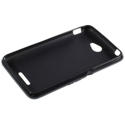 Sony Xperia E4 (Sony Xperia E4 Dual) cieta silikona (TPU) melns apvalks / vacins.lv