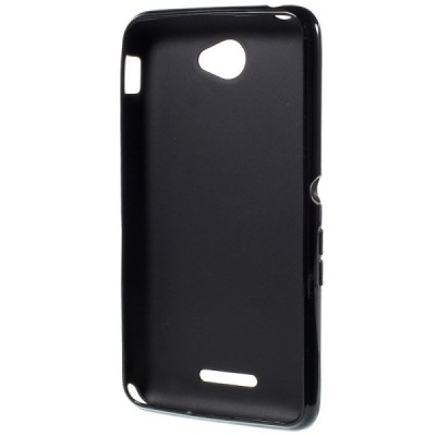 Sony Xperia E4 (Sony Xperia E4 Dual) cieta silikona (TPU) melns apvalks / vacins.lv
