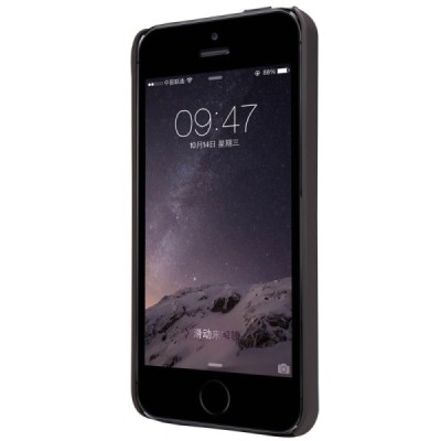 Apple iPhone 5S Nillkin Frosted Shield brūns plastmasas futrālis + ekrāna aizsargplēve / Vacins.lv