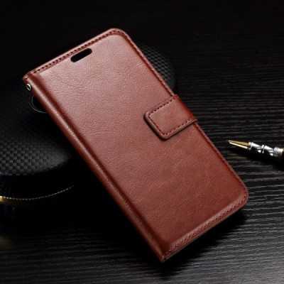 LG K10 (K420N) atvēramais ādas brūns maciņš (maks) / Vacins.lv