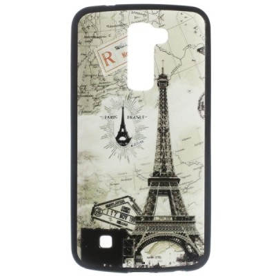 LG K10 (K420N) krāsains cieta silikona apvalks - Eifelis / Vacins.lv
