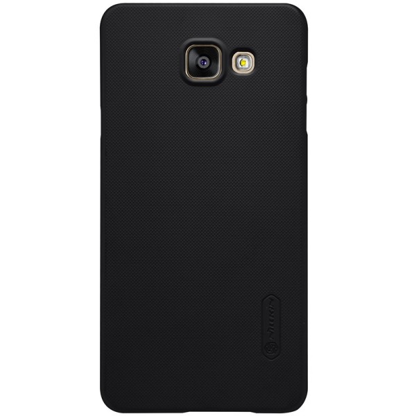 „Nillkin“ Frosted Shield dėklas - juodas + apsauginė ekrano plėvelė (Galaxy A7 2016)