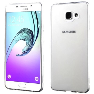 Samsung Galaxy A7 2016 (A710) skaidrus (permatomas) kieto silikono bespalvis dėklas / Priedai.lt
