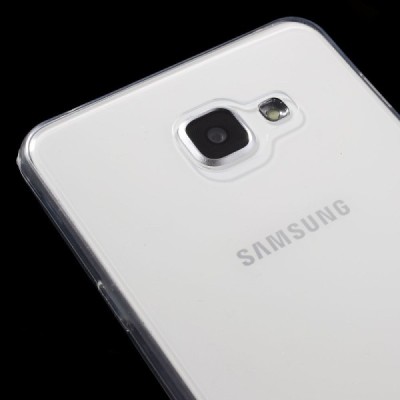 Samsung Galaxy A7 2016 (A710) skaidrus (permatomas) kieto silikono bespalvis dėklas / Priedai.lt