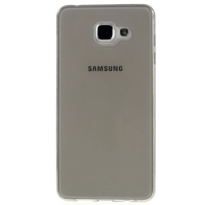 Samsung Galaxy A7 2016 (A710) dzidrs (caurspīdīgs) cieta silikona TPU pasaulē planākais pelēks apvalks / Vacins.lv