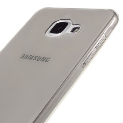 Samsung Galaxy A7 2016 (A710) dzidrs (caurspīdīgs) cieta silikona TPU pasaulē planākais pelēks apvalks / Vacins.lv