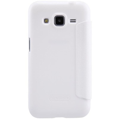 Samsung Galaxy Core Prime (G360) „Nillkin“ Sparkle atvēramais balts maciņš / Vacins.lv