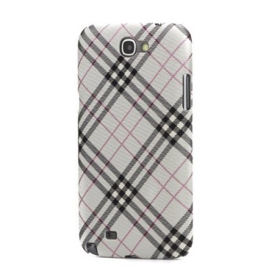 Samsung Galaxy Note 2 N7100 „Burberry“ stils pelēks apvalks / Vacins.lv