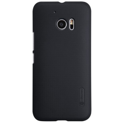 HTC 10 (Lifestyle) Nillkin Frosted Shield juodas plastikinis dėklas + apsauginė ekrano plėvelė / Priedai.lt