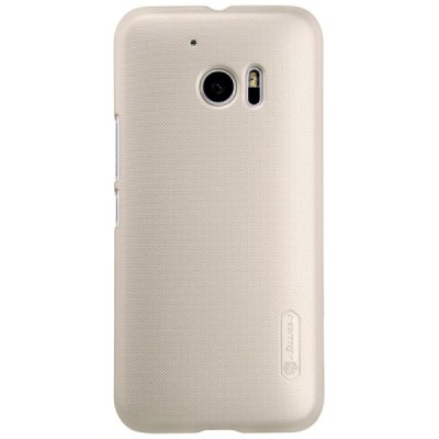 HTC 10 (Lifestyle) Nillkin Frosted Shield auksinis plastikinis dėklas + apsauginė ekrano plėvelė / Priedai.lt