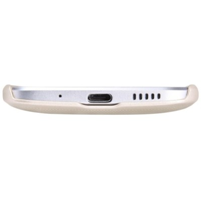 HTC 10 (Lifestyle) Nillkin Frosted Shield auksinis plastikinis dėklas + apsauginė ekrano plėvelė / Priedai.lt