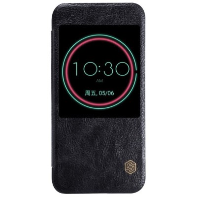Prabangus „Nillkin“ Qin serijos juodas odinis atverčiamas HTC 10 (Lifestyle) dėklas / Priedai.lt