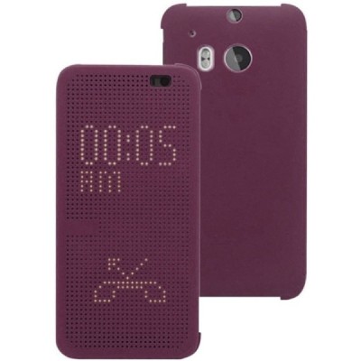 HTC One M8 (HTC One M8s) Smart Dot View atvērams bordo maciņš - maks / Vacins.lv