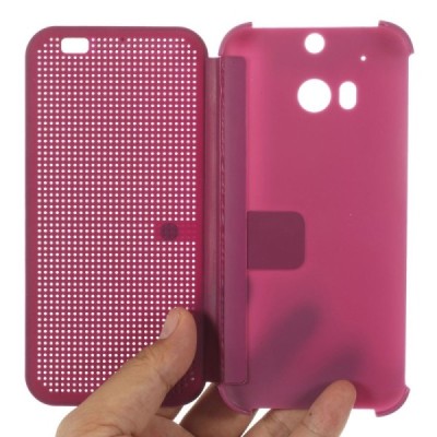 HTC One M8 (HTC One M8s) Smart Dot View atvērams bordo maciņš - maks / Vacins.lv