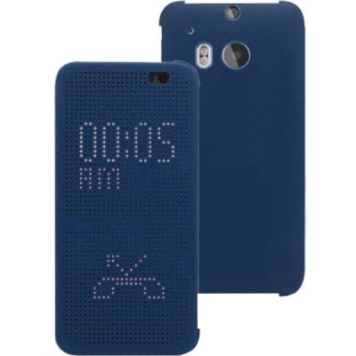 HTC One M8 (HTC One M8s) Smart Dot View atvērams zils maciņš - maks / Vacins.lv