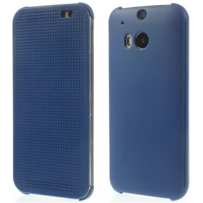 HTC One M8 (HTC One M8s) Smart Dot View atvērams zils maciņš - maks / Vacins.lv