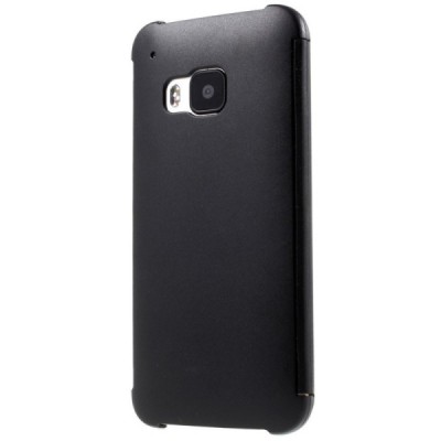 HTC One M9 Smart Dot View atvērams melns maciņš - maks / Vacins.lv
