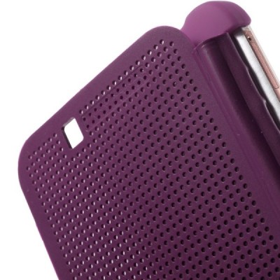 HTC One M9 Smart Dot View atvērams violeta maciņš - maks / Vacins.lv