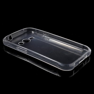 Samsung Galaxy J1 Ace (J110) skaidrus (permatomas) kieto silikono TPU ploniausias pasaulyje dėklas / Priedai.lt
