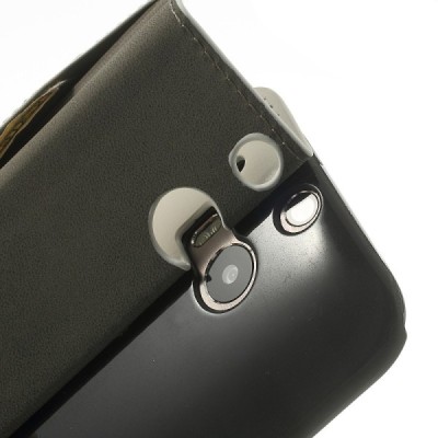 HTC One M8 atvēramais balts ādas futrālis - maciņš / Vacins.lv