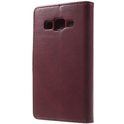 Mercury Blue Moon Samsung Galaxy Core Prime (G360) atvērams bordo ādas maciņš / Vacins.lv