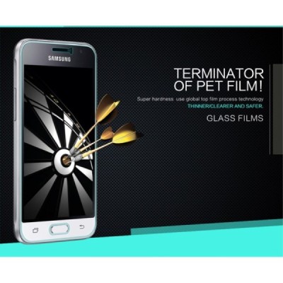 Samsung Galaxy J1 2016 (J120) „Nillkin“ H Tempered Glass sustiprintos apsaugos apsauginis ekrano stiklas 0,33 mm / Priedai.lt