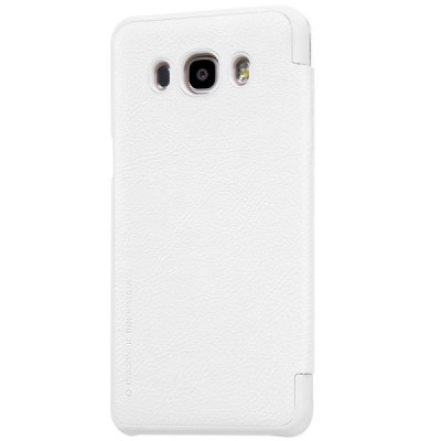 Greznais „Nillkin“ Qin sērijas ādas atvērams balts Samsung Galaxy J5 2016 (J510) maciņš / Vacins.lv