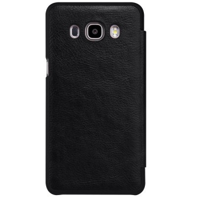 Greznais „Nillkin“ Qin sērijas ādas atvērams melns Samsung Galaxy J7 2016 (J710) maciņš / Vacins.lv