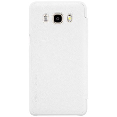 Greznais „Nillkin“ Qin sērijas ādas atvērams balts Samsung Galaxy J7 2016 (J710) maciņš / Vacins.lv