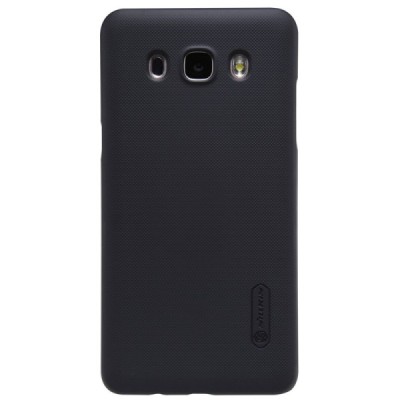 Samsung Galaxy J5 2016 (J510) Nillkin Frosted Shield melns plastmasas apvalks + ekrāna aizsargplēve / Vacins.lv
