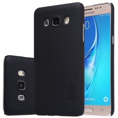 Samsung Galaxy J5 2016 (J510) Nillkin Frosted Shield melns plastmasas apvalks + ekrāna aizsargplēve / Vacins.lv