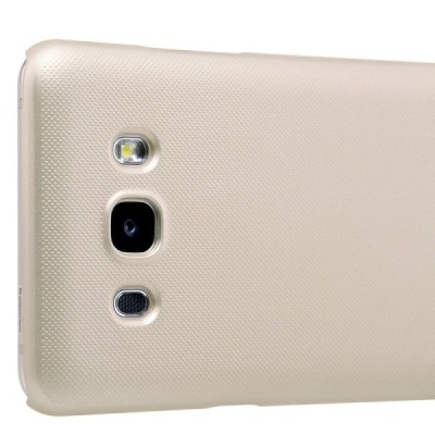 Samsung Galaxy J5 2016 (J510) Nillkin Frosted Shield zelta plastmasas apvalks + ekrāna aizsargplēve / Vacins.lv