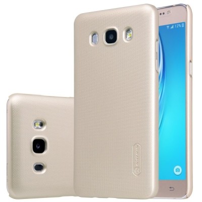 Samsung Galaxy J5 2016 (J510) Nillkin Frosted Shield zelta plastmasas apvalks + ekrāna aizsargplēve / Vacins.lv