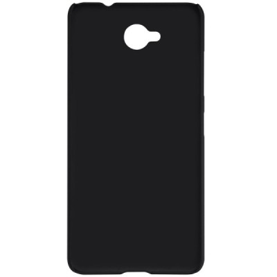 Microsoft Lumia 650 Nillkin Frosted Shield juodas plastikinis dėklas + apsauginė ekrano plėvelė / Priedai.lt