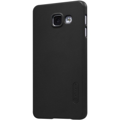 Samsung Galaxy A3 2016 (A310) Nillkin Frosted Shield melns plastmasas apvalks + ekrāna aizsargplēve / Vacins.lv