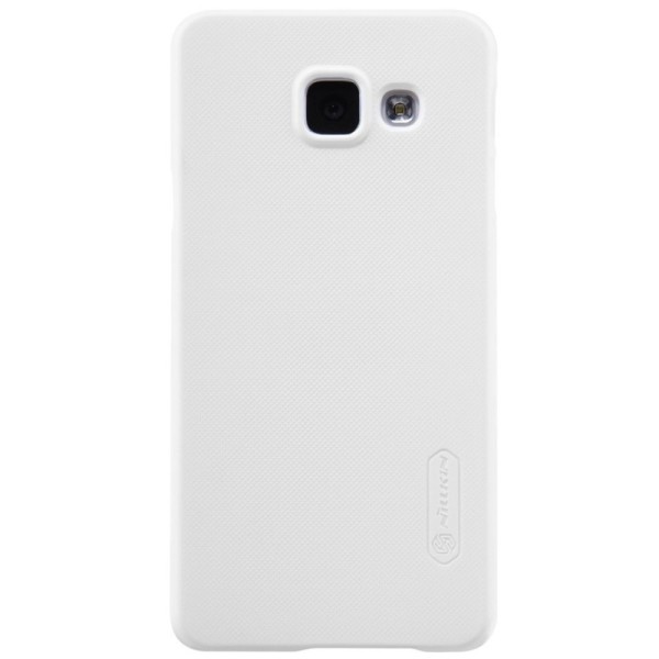 „Nillkin“ Frosted Shield dėklas - baltas + apsauginė ekrano plėvelė (Galaxy A3 2016)