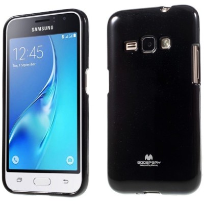 Samsung Galaxy J1 2016 (J120) Mercury melns cieta silikona (TPU) futrālis / Vacins.lv