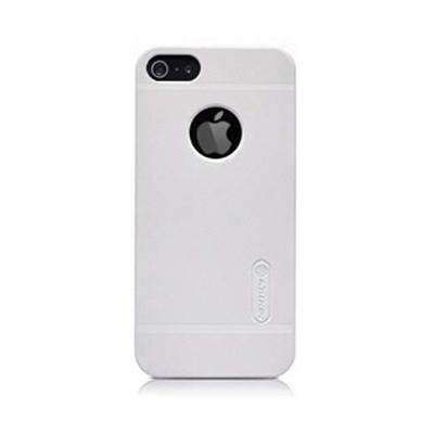 Apple iPhone 5S Nillkin Frosted Shield balts plastmasas futrālis + ekrāna aizsargplēve / Vacins.lv