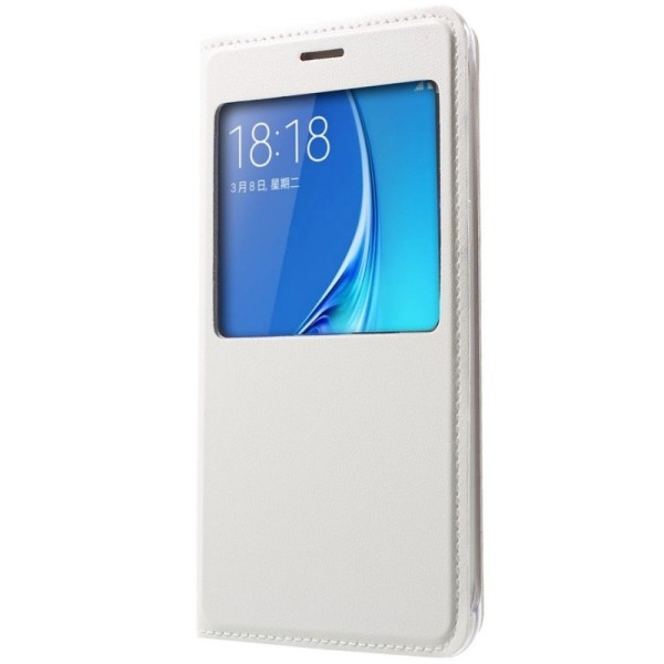 Atverčiamas dėklas su langeliu - baltas (Galaxy J5 2016)