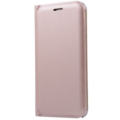 Samsung Galaxy J5 2016 (J510) zelta atvēramais Smart Wallet ādas maciņš - maks / Vacins.lv