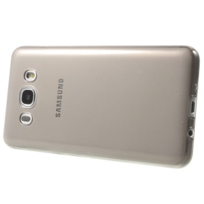 Samsung Galaxy J5 2016 (J510) dzidrs (caurspīdīgs) cieta silikona TPU pasaulē planākais pelēks apvalks / Vacins.lv