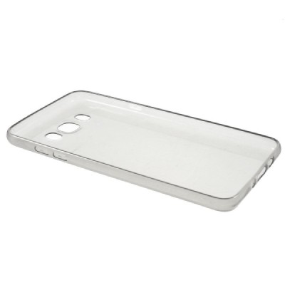 Samsung Galaxy J7 2016 (J710) dzidrs (caurspīdīgs) cieta silikona TPU pasaulē planākais pelēks apvalks / Vacins.lv