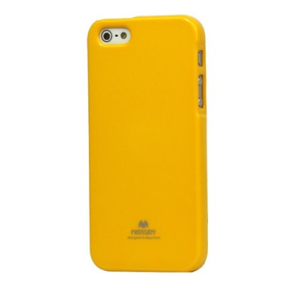 Apple iPhone 5, 5S Mercury Color dzeltens cieta silikona (TPU) futrālis / Vacins.lv