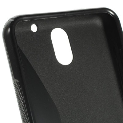 HTC Desire 610 cieta silikona (TPU) melns apvalks / vacins.lv