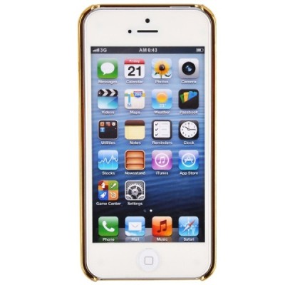 Apple iPhone 5S „Gold“ elegants melns futrālis ar spīduļiem / Vacins.lv