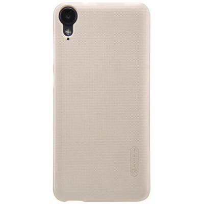 HTC Desire 825 Nillkin Frosted Shield auksinis plastikinis dėklas + apsauginė ekrano plėvelė / Priedai.lt