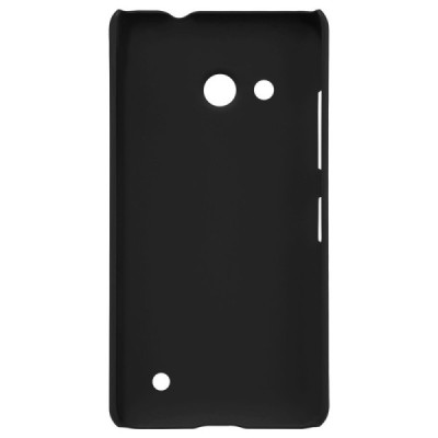 Microsoft Lumia 550 Nillkin Frosted Shield juodas plastikinis dėklas + apsauginė ekrano plėvelė / Priedai.lt