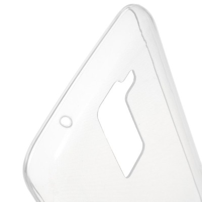 LG K8 (K350N) dzidrs (caurspīdīgs) cieta silikona TPU pasaulē planākais apvalks / Vacins.lv
